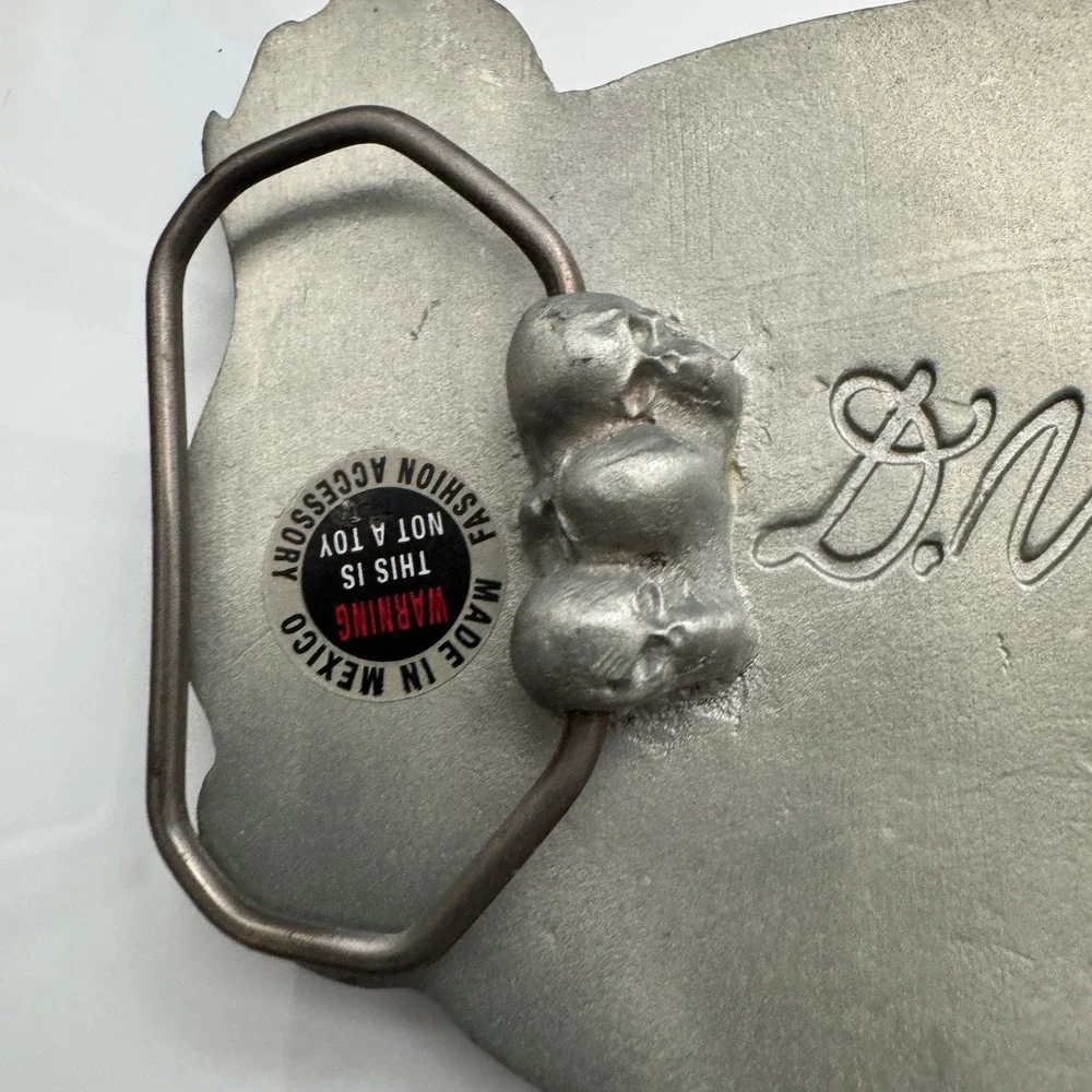 D. Vicente Pin Up Girl Lucky Horseshoe Dice 8 Ball Belt‎ Buckle Made in Mexico